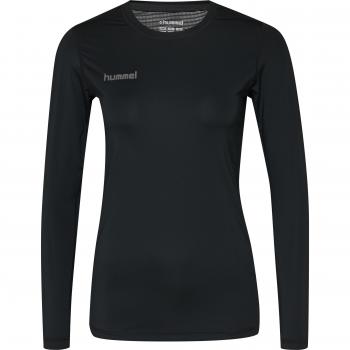 Camiseta de Manga Larga Hummel First Performance para Mujer, Color: Negro, Talla: XS