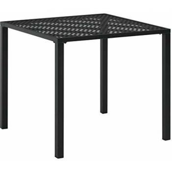 vidaXL Steel Patio Table 31.5x31.5 Black