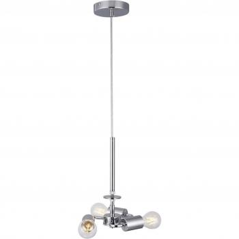 Lámpara de techo Baymont de 3 luces en cromo pulido, diámetro de 34 cm, tipo E27, colgante universal