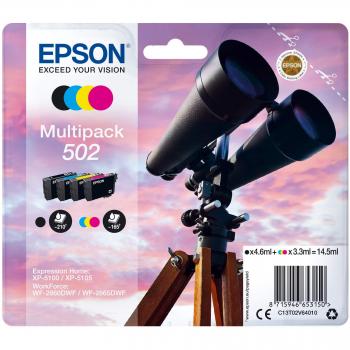 Epson binoculars multipack 4-colours 502 ink black 4.6ml - cmy 3.3ml