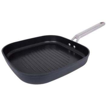 Grill antiadherente Arcos Samoa de 28x28cm con recubrimiento Eclipse® y mango de acero inoxidable