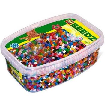 SES Creative- Caja de Mezcla de 7000 Cuentas para Planchar básicas para niños SES, Multicolor