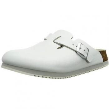 Birkenstock Women's Boston White Mules, Size 11 US / EU 41, Narrow Fit