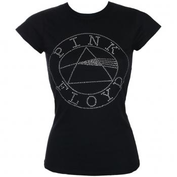 Pink Floyd Women's Metallic T-Shirt - Circle Diamond Logo - ROCK OFF L