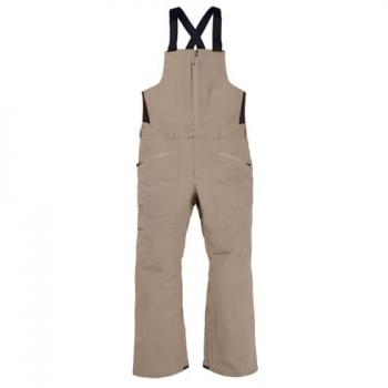 Burton Pantalones Reserve Goretex Bib para hombre, color marrón claro, talla XXL, 2L