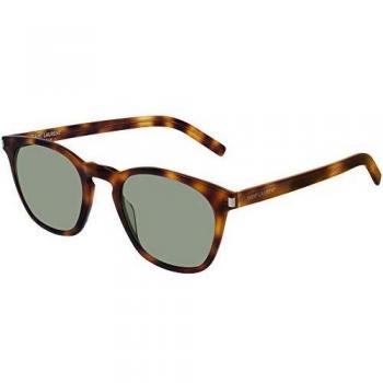 Saint Laurent SL 28 Slim Sunglasses, Brown Unisex, Size: 49 MM