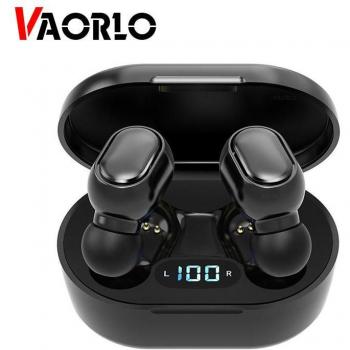 Auriculares Inalámbricos VAORLO E6S, Bluetooth de Alta Calidad, Estéreo HiFi con Micrófono, Intrauditivos para Xiaomi y Huawei - Negro