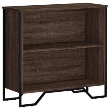 Estantería de madera de ingeniería marrón roble 80x31x74,5 cm