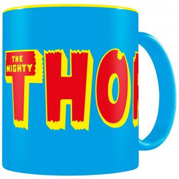 SD toys Marvel Comics Taza con diseño Thor, Cerámica, Azul y Amarilla, 8 cm