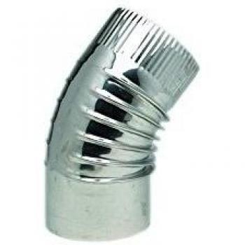 Codo de acero inoxidable BR 45° 2 partes D.180 mm