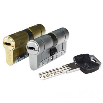 Bombillo de seguridad IFAM Platinum M PTM3040N, Cilindro 30x40 mm, Leva 15 mm, Doble Antibumping y Antitaladro, Cerradura Europea, Color Níquel con 5 Ll