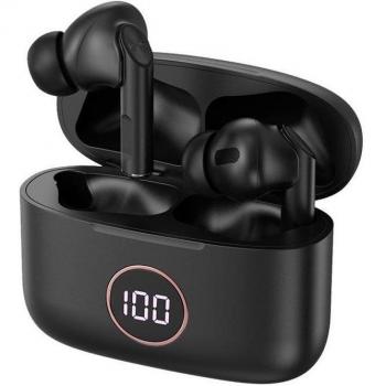 Auriculares Inalámbricos Cool Air Pro Bluetooth Estéreo Dual Pod con Pantalla LCD - Negro