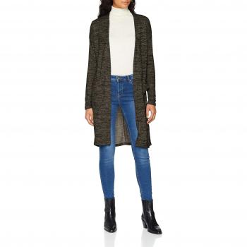 Only Onlbilla L/s Cardigan Jrs, Chaqueta Punto para Mujer, Marrón Dark Grey Melange, 40