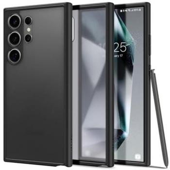 Funda Híbrida Spigen Ultra para Samsung Galaxy S24 Ultra - Negro Escarchado y Transparente
