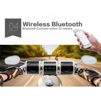Sistemas de audio para moto altavoz impermeable bluetooth inalmbrico radio de motocicleta hifi usb para bicicleta sonido estreo de alarma remota reproductor de mp3 usb tf card aux in radio fm