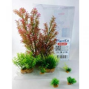 Kit de Decoración Acuática Zolux Hidro N°1 - 7 Plantas Artificiales, Altura 36 cm