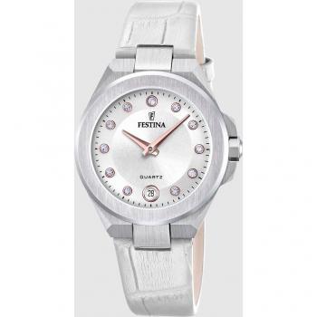 Reloj Festina Mademoiselle F20701/1 Plateado Correa De Piel, Mujer