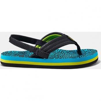 Reef - Chanclas Little Ahí de bebé, sandalias para niños, color azul, diseño cómodo y ligero, suela antideslizante, material resistente al agua