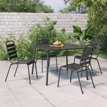 Mesa de jardín de acero antracita 100x100x71 cm Vidaxl