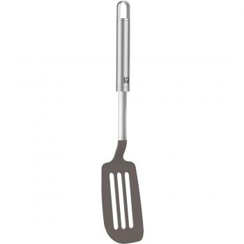 Espátula Ranurada Zwilling de Acero Inoxidable con Mango de Silicona, 33 cm, Apta para Lavavajillas
