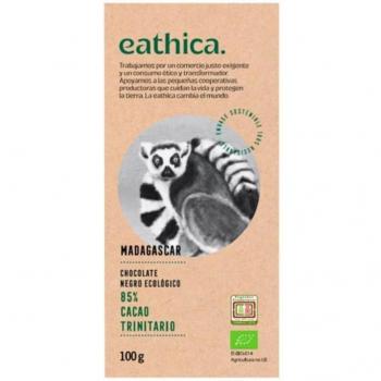 Eathica Chocolate Negro 85% Cacao Madagascar Orgánico 100g