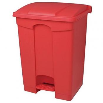 Cubo de Basura de Cocina con Pedal Rojo 45L - Jantex