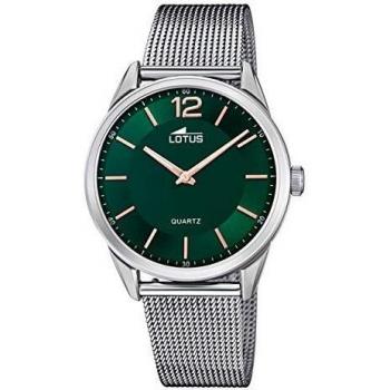 LOTUS Reloj Modelo 18734/3 de la colección Minimalist, Caja de 40 mm Verde con Correa de Acero para Caballero