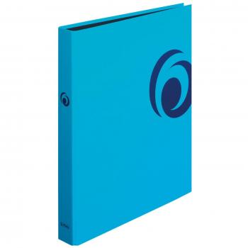 Carpeta de cartón A4 maX.file Fresh Colour Turquesa con 2 anillos y mecanismo de combinación de 25 mm