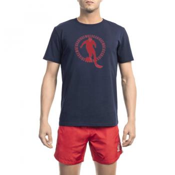 Bikkembergs Army Cotton T-Shirt - Blue - Size S