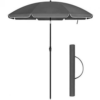 Parasol de Jardín Plegable Ø 200 cm - Protección Solar Gris