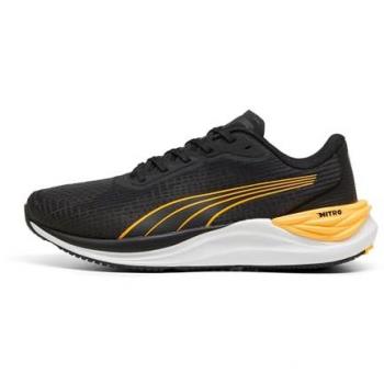 Puma Zapatillas de running Electrify Nitro 3 hombre color negro puro con detalles en naranja, talla 41