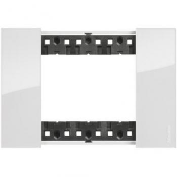 Placa Bticino Living Now 3 Modulos Color Ghiaccio KA4803DW