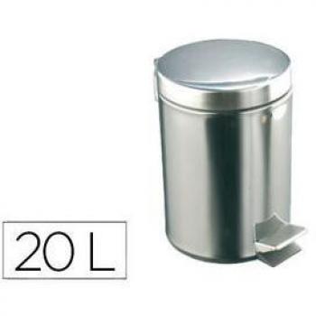 Papelera con Pedal de Acero Inoxidable Brillo de 20 L 435X295X350 mm