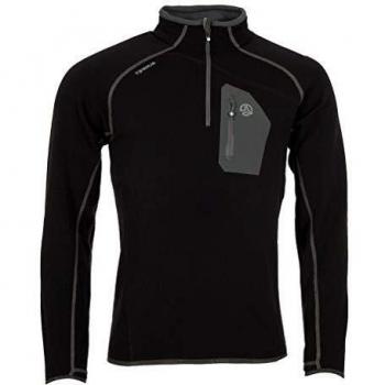 Ternua Kratu 1/2 Zip M Camiseta de Manga Larga, Hombre, Negro