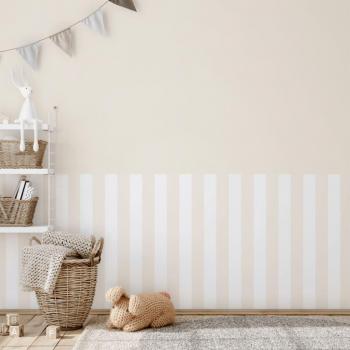 Papel de pared Noordwand Topchic Stripes beige y blanco