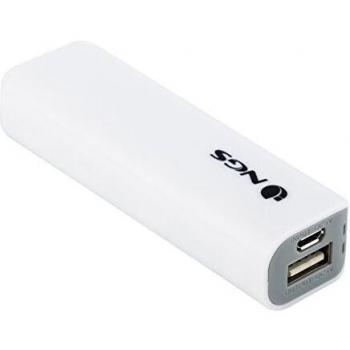 NGS PowerPump 2200 White - Batería Externa Universal de 2200mAh, 5V/1A con Cable Micro USB para Tablets y Cámaras Digitales
