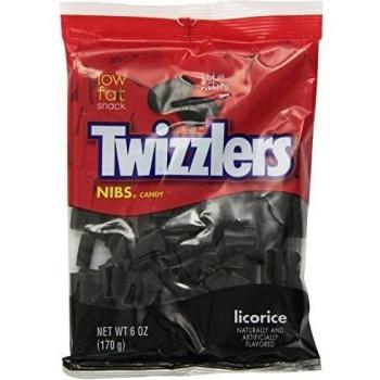 TWIZZLERS NIBS Black Licorice Candy
