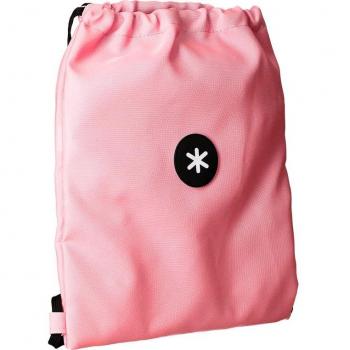 Saco plano Antartik con bolsillo interior y cremallera, color coral, dimensiones 350x400 mm