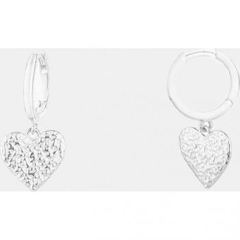 Pendientes de aro Cuore Radiant de plata