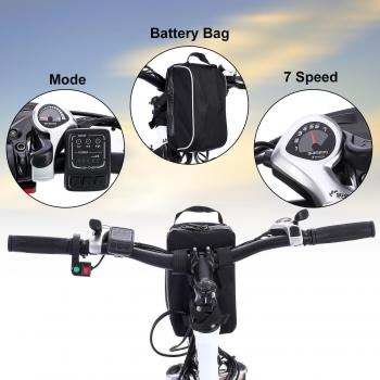 Teamyy Bicicleta Plegable de Montaña con Batería de Iones de Litio Bicicleta Eléctrica de 26 Pulgadas y 27 Velocidad