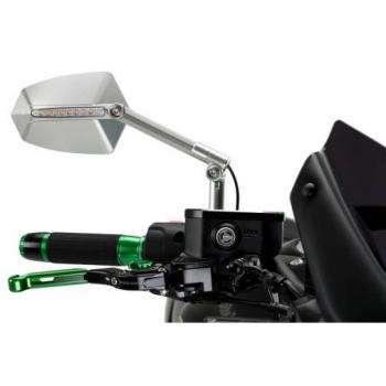 Retrovisor Puig Hi-Tech GTI con luz direccional secuencial - negro unisex