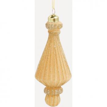 Colgante de cristal flocado Glitter Navidad