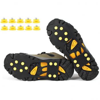 VICWARM Racos de Hielo Tracción Antideslizante Más de Zapatos/Para 10 Tacos Nieve Hielo Grips Crampones Tacos Picos