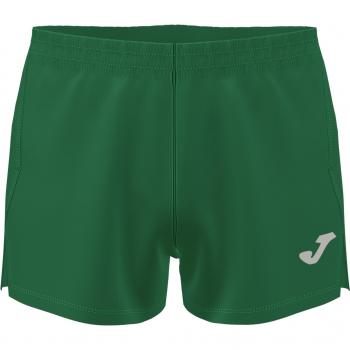 Short Deportivo Joma Record II Verde Hombre Adulto, material ligero, secado rápido, diseño clásico, cintura elástica con cordón ajustable, bolsillo lateral