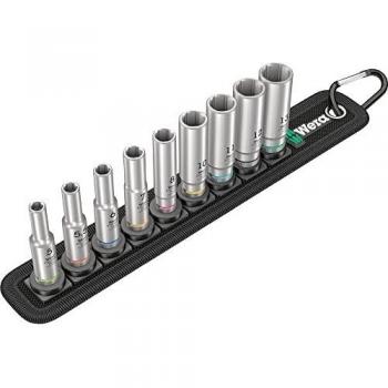 Wera Belt A Deep 1 Socket Set, 1/4 Drive, 9PC, 05004525001
