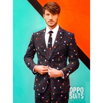 Pac-Man OppoSuits Men's Party Suit Set - Black, Size 46