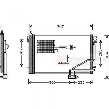 Condensador de aire acondicionado VAN WEZEL 30005298 con secador