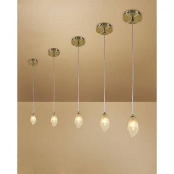 Lámpara colgante Pietra 1 Bulb G9, latón antiguo