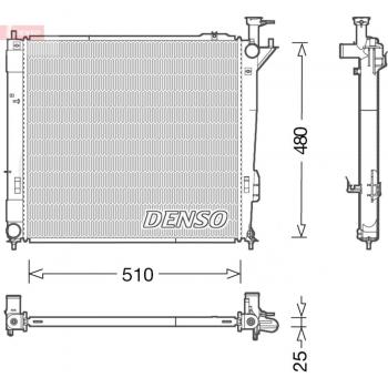 Enfriador de refrigeración del motor DENSO DRM41015