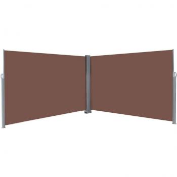 vidaXL Toldo Lateral Retráctil 200x600cm Marrón Sombrilla Terraza Jardín Casa